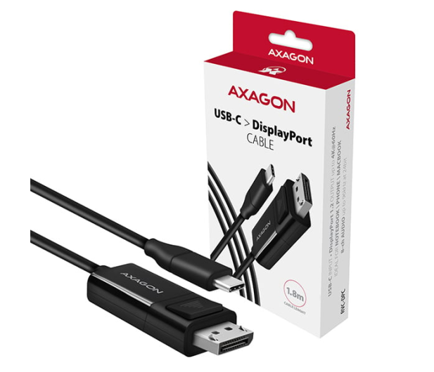 AXAGON RVC-DPC Konwerter/kabel USB-C -> DisplayPort 1,8m, 4K/60HZ - 1353445 - zdjęcie 8